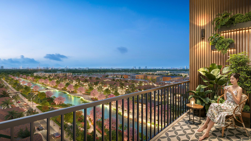 Đại lộ hoa 10ha ngay trung t&acirc;m ph&acirc;n khu Flora Avenue. (Ảnh phối cảnh: Sun Property)