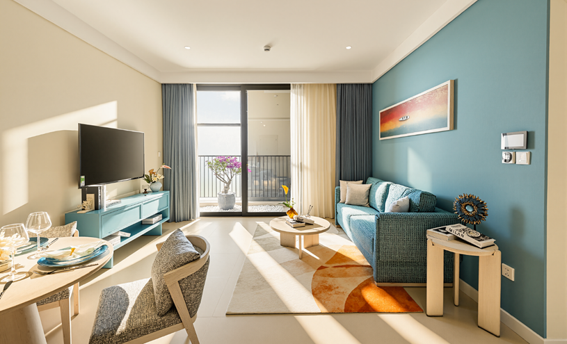 Căn hộ The Sunset được thiết kế hiện đại, tối ưu &aacute;nh s&aacute;ng, gi&oacute; tự nhi&ecirc;n. Ảnh: &Aacute;nh Dương.